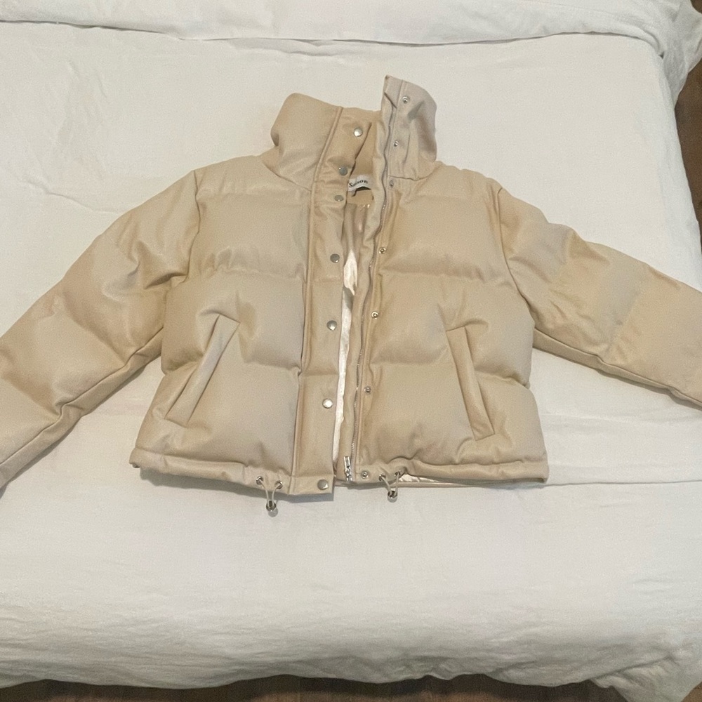 En Saison faux leather puffer jacket - M